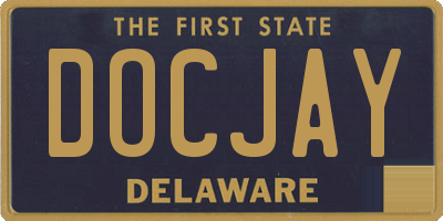 DE license plate DOCJAY