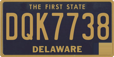 DE license plate DQK7738
