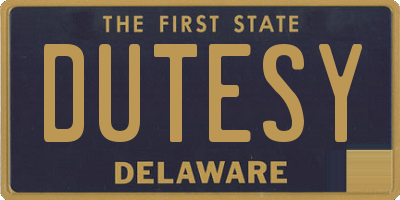 DE license plate DUTESY