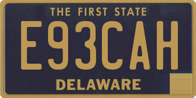 DE license plate E93CAH