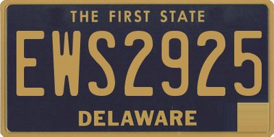 DE license plate EWS2925