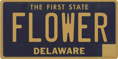 DE license plate FLOWER