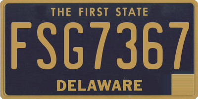 DE license plate FSG7367