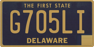 DE license plate G705LI