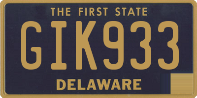 DE license plate GIK933