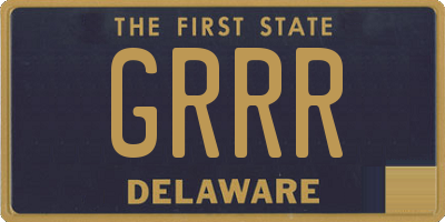 DE license plate GRRR