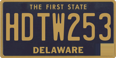 DE license plate HDTW253