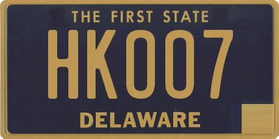 DE license plate HKOO7