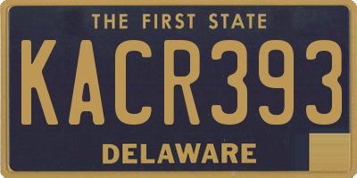 DE license plate KACR393