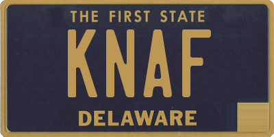 DE license plate KNAF
