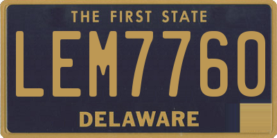 DE license plate LEM7760