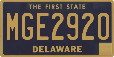 DE license plate MGE2920