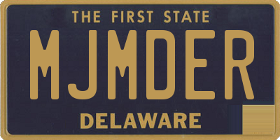 DE license plate MJMDER