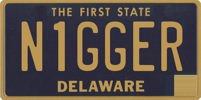 DE license plate N1GGER