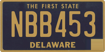 DE license plate NBB453