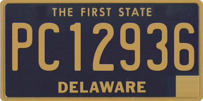 DE license plate PC12936