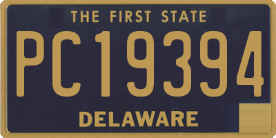 DE license plate PC19394