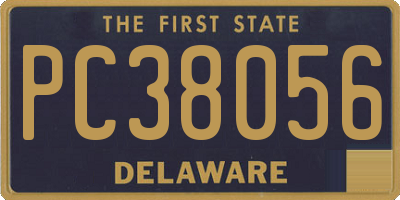 DE license plate PC38056