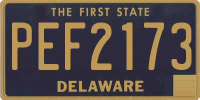 DE license plate PEF2173
