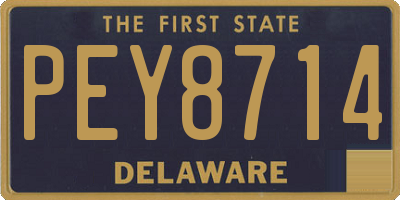DE license plate PEY8714