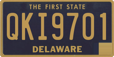 DE license plate QKI9701