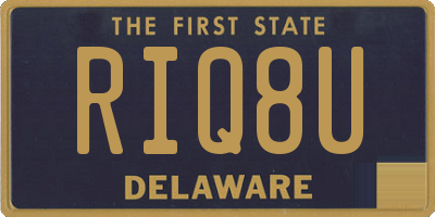 DE license plate RIQ8U