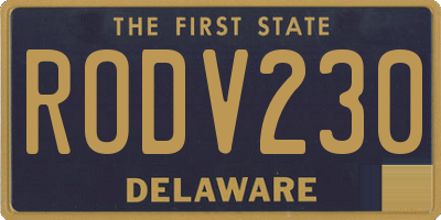 DE license plate RODV230