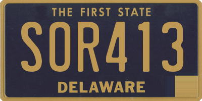 DE license plate SOR413