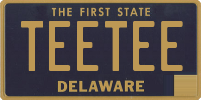 DE license plate TEETEE