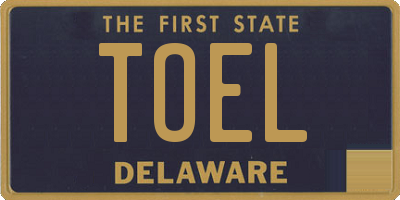 DE license plate TOEL