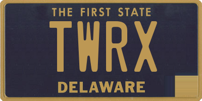 DE license plate TWRX