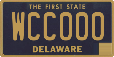 DE license plate WCC000