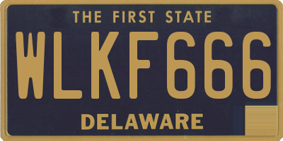 DE license plate WLKF666