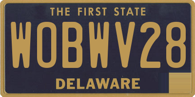 DE license plate WOBWV28
