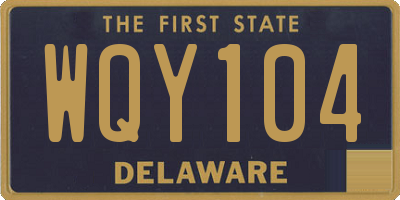 DE license plate WQY104