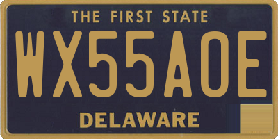 DE license plate WX55AOE