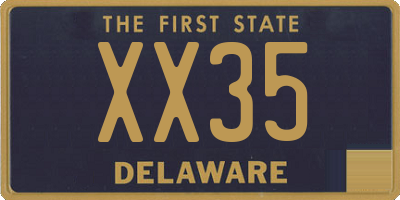 DE license plate XX35