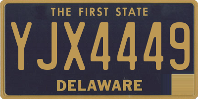 DE license plate YJX4449