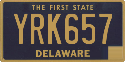 DE license plate YRK657