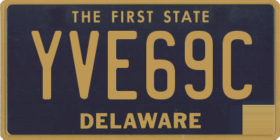 DE license plate YVE69C