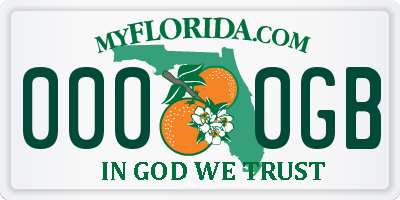 FL license plate 0000GB