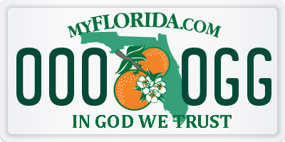 FL license plate 0000GG