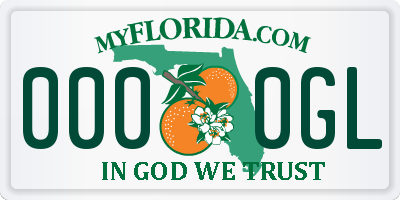 FL license plate 0000GL