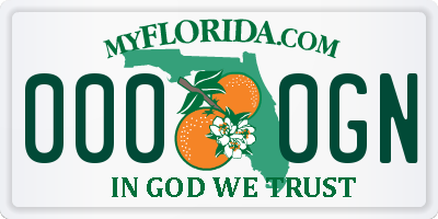 FL license plate 0000GN