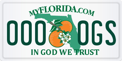 FL license plate 0000GS