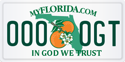 FL license plate 0000GT