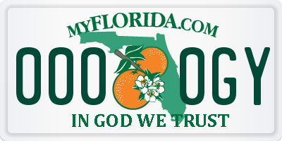 FL license plate 0000GY