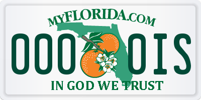 FL license plate 0000IS