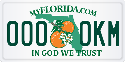 FL license plate 0000KM