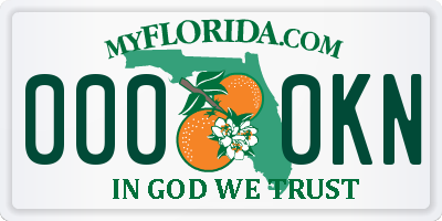 FL license plate 0000KN